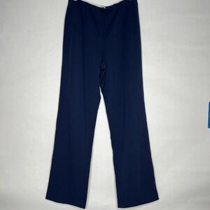 NEW Coldwater Creek Navy Pants Womens 14 Ponte Knit Classic Fit Legging Pull On